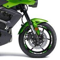 สติกเกอร์ติดล้อรถมอเตอร์ไซค์แบบสะท้อนแสงด้านในของเทปแถบรูปลอกขอบสำหรับ Kawasaki Versys 650 Versys 1000