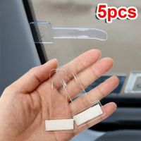 【CC】﹍✠  Car Parking Ticket Holder Clip Transparent T-shaped Folderr Permit Sticker Windscreen Paste Fridge Note Mount