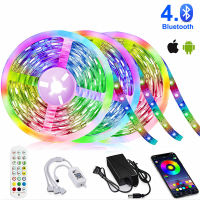 RGB Led Strip Lights APP Bluetooth Controller 5050 2835 12V Flexible Ribbon Tape Holiday Decorative Luces Lamps Set With Adapter