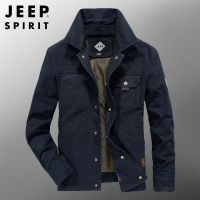 Jeep Spirit ผู้ชายฤดูใบไม้ผลิฤดูใบไม้ร่วงเครื่องมืออินเทรนด์เสื้อลำลอง