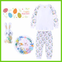 2022 Easter Rabbit Eggs Mother Kids Pyjamas 2pcs Toddler Kids Bunny Pijamas Sets Family Match Clothes Cotton Pjs Homewear Suit