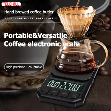 LCD Digital Timing Coffee Scale 1Kg/0.1g Pocket Small Household Electronic  Gram Scale Jewelry Multifunctional Weighing Scale - AliExpress