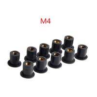 10pcs M4M5M6 Rubber Well Nuts Blind Fastener Windscreen Windshield Fairing Cowl Fastener Accessories for Motorcycle