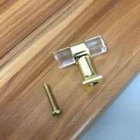 Acrylic Door Pull Knob Drawer Cabinet Cupboard Handle Hardware Home Decor Gold