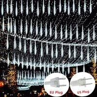 30/50cm LED Meteor Shower Holiday Light Outdoor Waterproof Fairy Lights for Garden Street Garlands Christmas Decorations Navidad