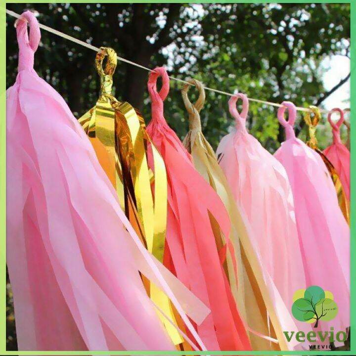 veevio-กระดาษพู่-สำหรับห้อยตกแต่งปาร์ตี้-5-ชิ้น-party-supplies