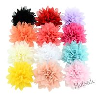 【hot sale】☢ C05 3.5 Baby Girls Chiffon Floral Hair Clips Kids Toddler Cute Hairpins Accessories