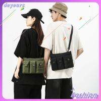 DOYOURS ลำลองแบบสบายๆ กระเป๋า Crossbody มัลติฟังก์ชั่ ไนลอนทำจากไนลอน กระเป๋าแบบสะพายไหล่ ของใหม่ กระเป๋าหลายช่อง กระเป๋าใส่เครื่องมือ สำหรับผู้ชาย