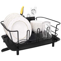 Dish Drying Rack,Dish Rack with Utensil Holder,Dish Drainer for Sink Kitchen Counter Top,Drain Board with Adjustable