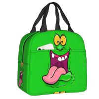 ❈● Ghostbusters Slimer Insulated Lunch Bag for Camping Travel Resuable Thermal Cooler Bento Box Women Children