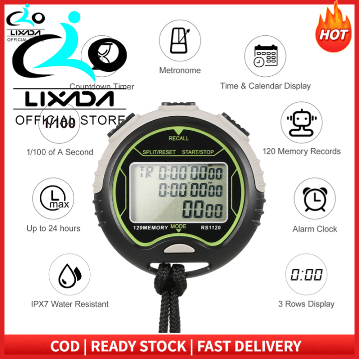 Professional Digital Stopwatch Timer Waterproof Digital Handheld LCD
