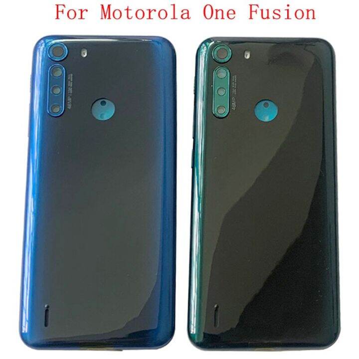 เคสฝาหลังฝาหลังปิดโทรศัพท์สำหรับ-motorola-moto-one-fusion-xt2073-2ฝาหลังพร้อมอะไหล่ซ่อมเลนส์ที่จับกล้องรูปตัวยู-lhg3765อะไหล่