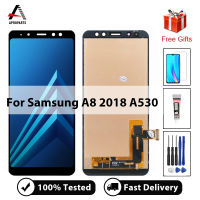 5.6นิ้วสำหรับ Samsung Galaxy A8 2018 A530ชิ้นส่วนจอสัมผัสแอลซีดีของเครื่องแปลงดิจิทัลอะไหล่ซัมซุง A530 A530F A530F/DS หน้าจอ LCD เครื่องมือ