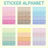 THUMMADA ART สติ๊กเกอร์ใสพิมพ์ทึบ แผ่นรองขุ่น Premium Sticker - Alphabet