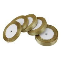 【hot】！ (25 yards/roll) pale gold Wholesale Wrapping ribbons