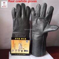 welding gloves High quality guantes top layer cowhide Large size fireproof The cut safety guantes de proteccion