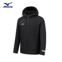 Mizuno เสื้อแจ็กเก็ตกีฬาผู้ชาย,ฤดูใบไม้ร่วงและฤดูหนาวกลางแจ้งเสื้อแจ็คเก็ตลำลองผู้ชายนิ่มกันลมกันน้ำมีฮู้ด Jaket Daki Gunung