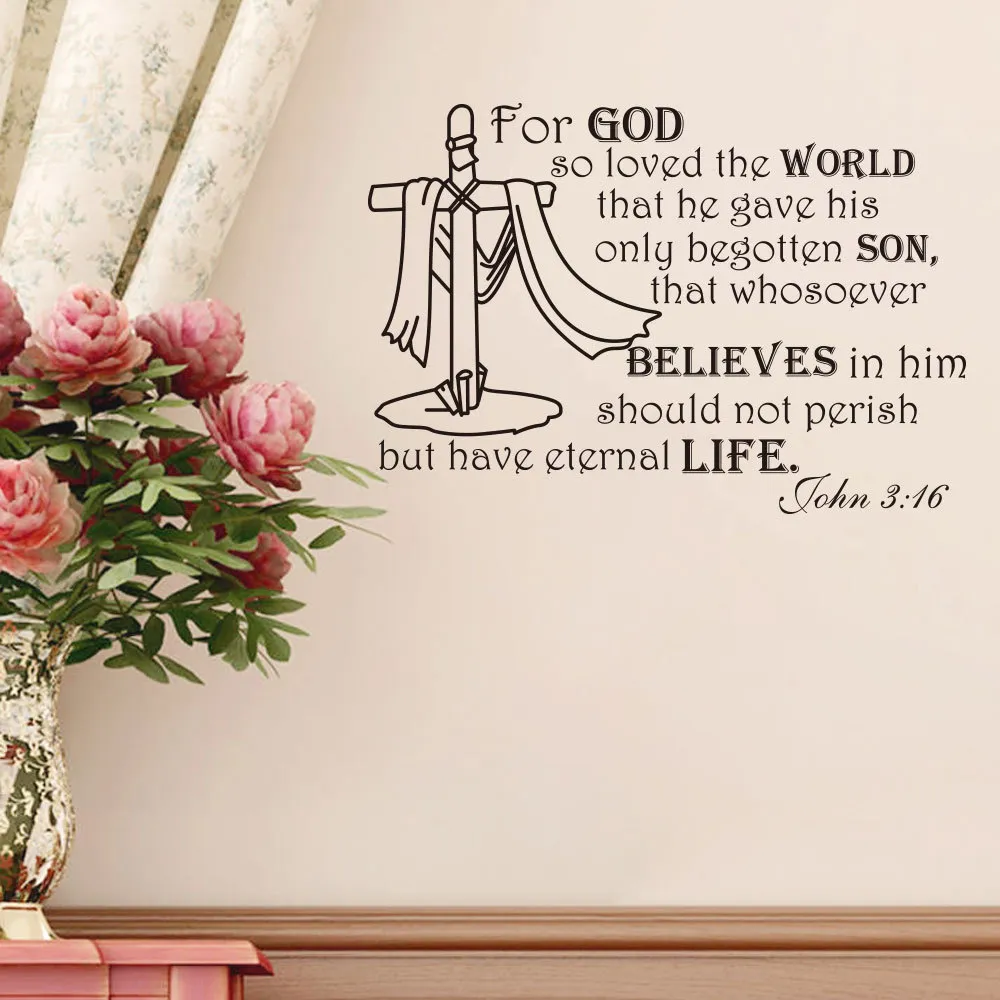 Art God So Loved The World Wall Decal Quotes Religious Bible Verse John 3:16 Scripture Christian Wall Sticker Removable | Lazada PH Art God So Loved The World Wall Decal Quotes Religious Bible Verse John 3:16 Scripture Christian Wall Sticker Removable | Lazada PH