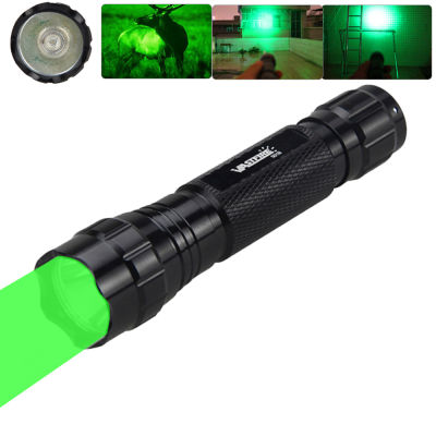 Waterproof Green Light Flashlight XM-L Q5 LED Tactical Light Outdoor Hunting Torch wtih Mount Power by 1*18650 Battery