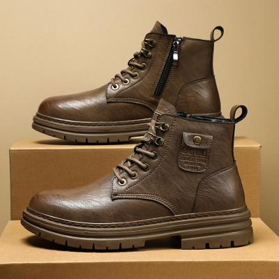 รองเท้าป้องกันการลื่นไถลสำหรับผู้ชาย, รองเท้ากลางแจ้ง, เสื้อสูง, เสื้อผ้าทำงาน, ย้อนยุค, ลำลอง, มาร์ติน, แฟชั่น, ข้อเท้า