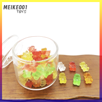 เครื่องประดับงานฝีมือหมีสีสันเรซิ่นขนาดเล็ก20ชิ้น MEIKE001ตกแต่งบ้านตุ๊กตาขนม