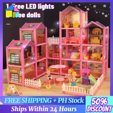 Barbie doll big online house set