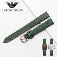Armani Womens Leather Strap AR11149 11139 1726 11150 สร้อยข้อมือสีเขียวลายจิ้งจกขนาดเล็ก 14 มม.