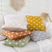 [COD] style star flower pillowcase embroidered cross square without core home cushion