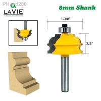 LAVIE 1pc 8MM Shank Special Architectural Handrail Molding Router Bit Woodworking Cutter Milling for Wood Bit Face Mill MC02077