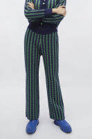 ESP กางเกงลายฮาวส์ทูธ ผู้หญิง สีเขียว | Houndstooth Trousers | 5890