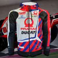 เสื้อแจ็คเก็ต โมโตจีพี Jacket MotoGP เสื้อทีม PRAMAC DUCATI แจ็คเก็ต-มอเตอร์ไซค์ #MG0006 รุ่น โยฮันน์ ซาร์โก (ฮู้ด,ซิป)