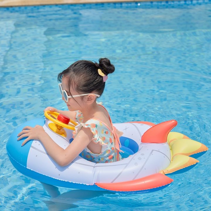 rooxin-motorboat-inflatable-swimming-ring-baby-float-ring-water-seat-with-steering-wheel-beach-party-pool-toys-for-swimming