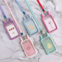 hot！【DT】♈☃  1PC kitten Credit Card ID Holder Cartoon Silicone Bus LuggageTag Trinket