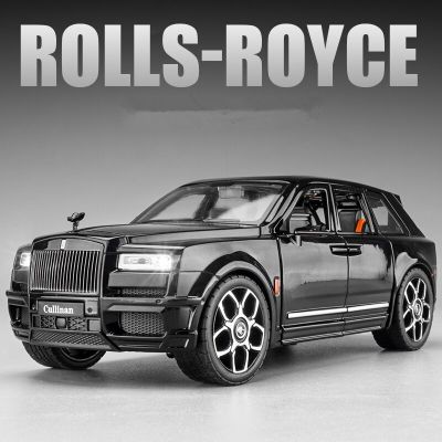 1/24 Rolls Royce SUV Cullinan Alloy Car Model Diecast Toy Vehicles Metal Car Model Collection Sound And Light Childrens Toy Gift