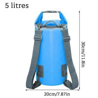 PVC Bag Waterproof Beach Swim Backpack Bucket Pouch for Kayaking Boating Fishing  5L  Sky Blue