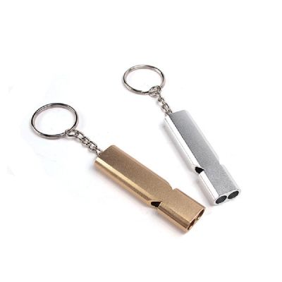 Dual-tube Survival Whistle Portable Aluminum Safety Whistle For Outdoor Hiking Camping Survival Emergency Keychain Multi Tool Survival kits