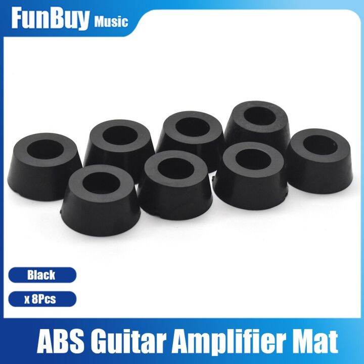 8pcs-abs-feet-anti-vibration-base-pad-stand-for-speaker-guitar-amplifier-black