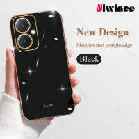 NIWINEE เคสซิลิโคนฝาหลังอ่อนนุ่มมันวาวแบบเรียบง่ายทำจาก6D หรูหราสำหรับเคสโทรศัพท์ VIVO Y27