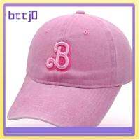 BTTJ0 งานปัก หมวกเบสบอลตุ๊กตาบาร์บี้ ปรับได้ปรับได้ สีทึบทึบ หมวกแก๊ป unisex แฟชั่นสำหรับผู้หญิง ตัวอักษรสำหรับเด็ก หมวกบังแดด สาวๆ