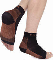 THX4COPPER Thx4 Copper Compression Recovery Foot Sleeves for Men &amp; Women, Copper Infused Plantar Fasciitis Socks for Arch Pain, Reduce Swelling &amp; Heel Spurs, Ankle Sleeve with Arch Support-Large Large (1 Pair)