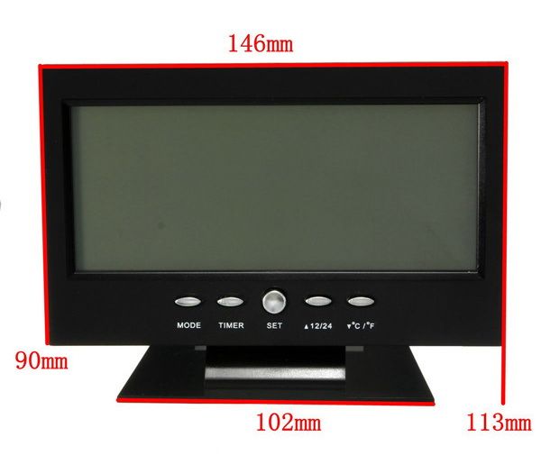 นาฬิกาตั้งโต๊ะแสดงอุณหภูมิ-4in1-voice-control-back-light-lcd-clock-มีแสงไฟชนิดเซ็นเซอร์-แสดงอุณหภูมิได้-ตั้งปลุกเสียงดนตรี-8แบบ-ปฏิทิน-100ปี-ใช้ถ่านไฟฉาย