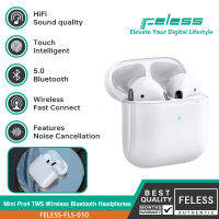 Feless ชุดหูฟังบลูทูธไร้สาย Pro4 TWS 5.0 ชุดหูฟังสเตอริโอคุณภาพสูงสำหรับเล่นเกมเหมาะสำหรับ iPhone Samsung Oppo vivo Xiaomi Huawei โทรศัพท์ Android Xiaomi