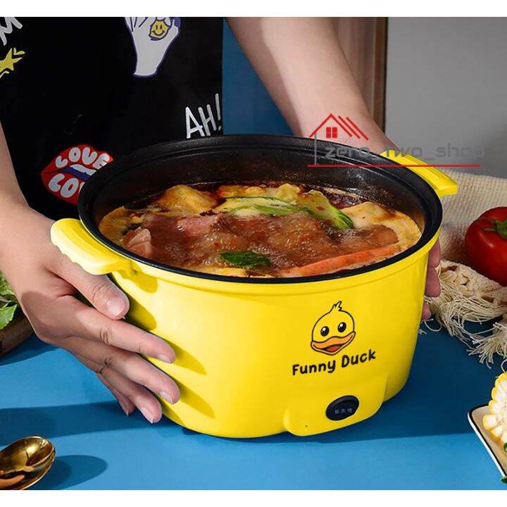 electric-hot-pot-หม้อไฟฟ้าอเนกประสงค์-หม้อไฟฟ้าอเนกประสงค์-กระทะไฟฟ้าเอนกประสงค์-หม้อต้มไฟฟ้าอเนกประสงค์-หม้อไฟฟ้า-หุงข้าว-อุ่น-ตุ๋น-ต้ม-นึ่ง-ลายหมี-ลายเป็ด-หม้อต้มไฟฟ้า-หม้อต้มอเนกประสงค์-multi-funct