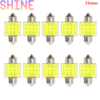 Shine 10 pcs LED cob หลอดไฟรถยนต์ภายในโดมอ่านแสงลำต้นโคมไฟป้ายทะเบียน