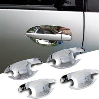 FLYJ 4PCS ABS Electroplate Car Door Handle Cover Trim Car Sticker Protective Sleeve For Toyota 2003 04 05 06 07 08 09 10 WISH