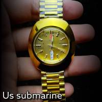 นาฬิกาข้อมือแฟชั่น นาฬิกาข้อมือแบรนด์ Us submarine นาฬิกาข้อมือหรู  นาฬิกาข้อมือผู้ชาย GOLD