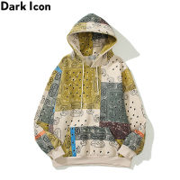 Dark Icon Bandana Fleece Men S Hoodie Autumn Pullover Paisley Sweatshirts With Hoodie Streetwear