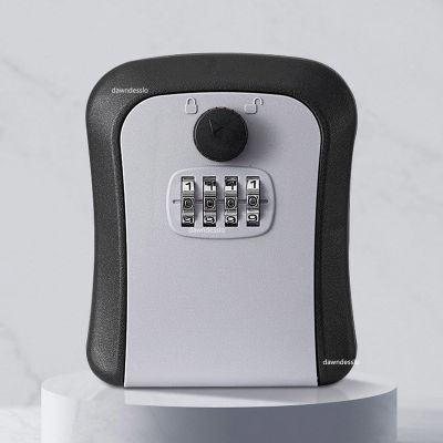 ”【；【-= Wall-Mounted Key Safe Weatherproof No. 4 Combination Key Storage Lock Box Indoor And Outdoor Password Key Box Key Lock Box