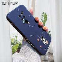 Hontinga เคสโทรศัพท์สำหรับ Huawei Mate 20 Mate20 Pro Mate 20X,เคสสี่เหลี่ยมลายการ์ตูน NASA นักบินอวกาศขอบซิลิโคนนิ่มแบบดั้งเดิมเคสยางเคสคลุมเต็มกล้องเคสป้องกันด้านหลังเคสใส่โทรศัพท์แบบนิ่มสำหรับเด็กผู้ชาย