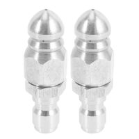 2X 1/4 Inch 5000 PSI Sewer Jetter Nozzle Pressure Drain Jetter Hose Nozzle for 1/4 Pressure Washer Quick Connector